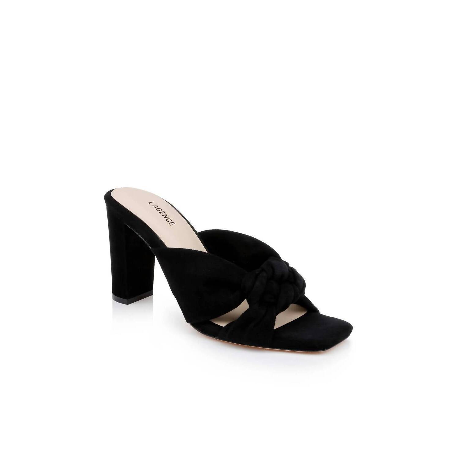 New L'agence Women's Leonie Suede Open-Toe Mules In Black
